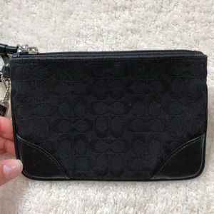 Coach shimmer wristlet